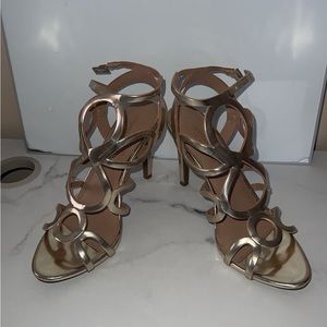 Christian Siriano Gold Heels
